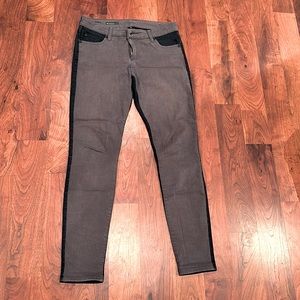 KUT Mia toothpick skinny 2-tone jeans